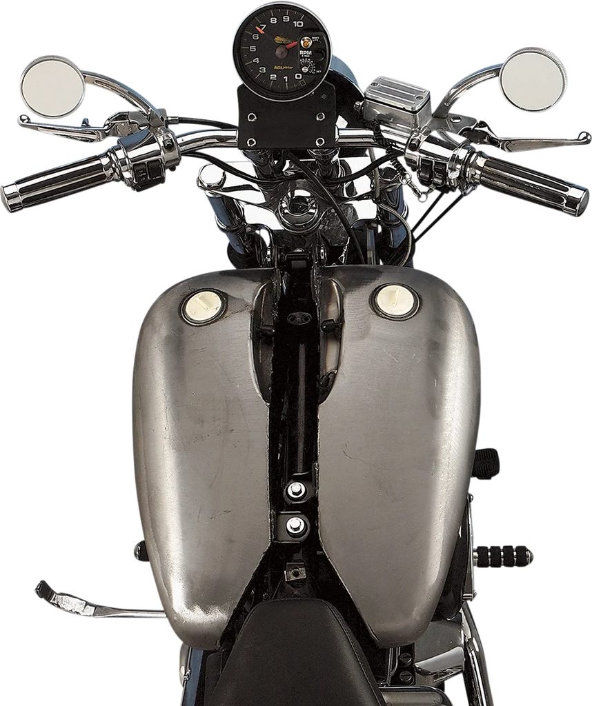 Flat-Side Gas Tank Set - 2" Extended - 5.2 Gallons DragSpecialties 11584-BX46 - Side View