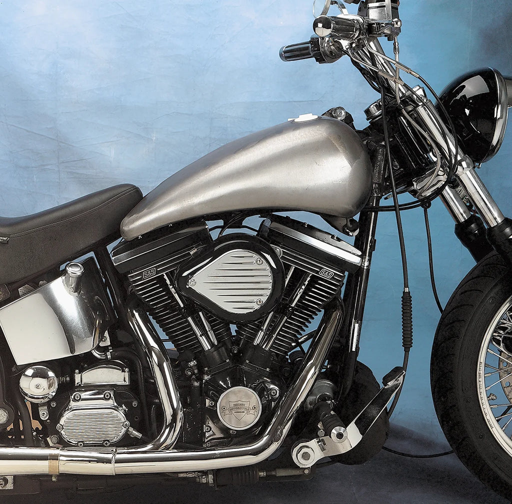 Flat-Side Gas Tank Set - 2" Extended - 5.2 Gallons DragSpecialties 11584-BX46 - Back View