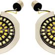 Load image into Gallery viewer, Flat-Style Dual Front Turn Signal Insert - White - Amber DragSpecialties DS-300-AW-1157T - Main Product View