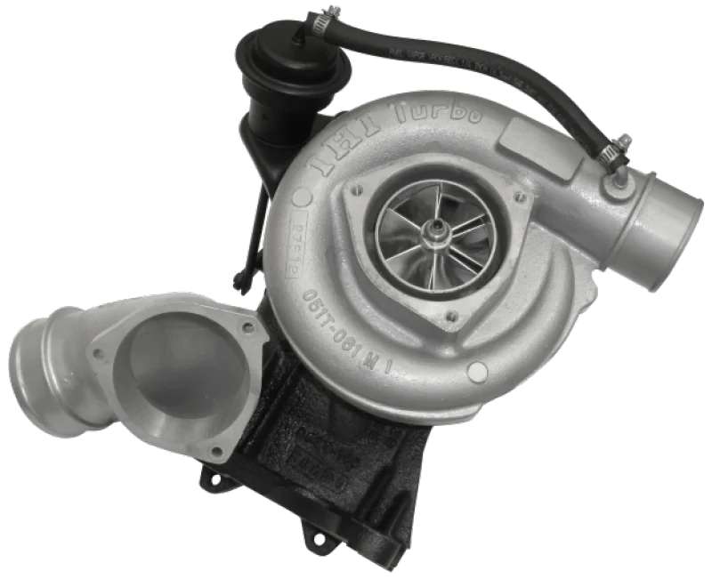 Fleece Performance 01-04 GM Duramax 6.6L LB7 63mm Billet LB7 Cheetah Turbocharger - Side View