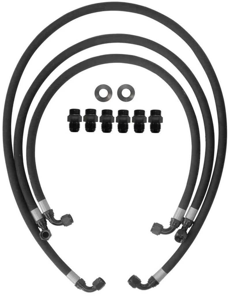 Fleece Performance 01-05 GM Duramax 6.6L LB7/LLY Allison Transmission Cooler Lines - Side View