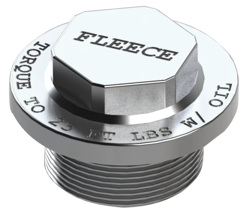 Fleece Performance 01-13 GM Duramax 6.6L Duramax Turbo Thermostat Delete Plug - Side View