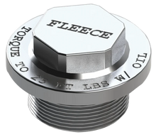 Load image into Gallery viewer, Fleece Performance 01-13 GM Duramax 6.6L Duramax Turbo Thermostat Delete Plug - Side View