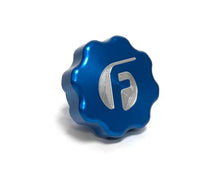 Load image into Gallery viewer, Fleece Performance 01-16 GM 2500/3500 Duramax Billet Oil Cap Cover - Blue - Side View