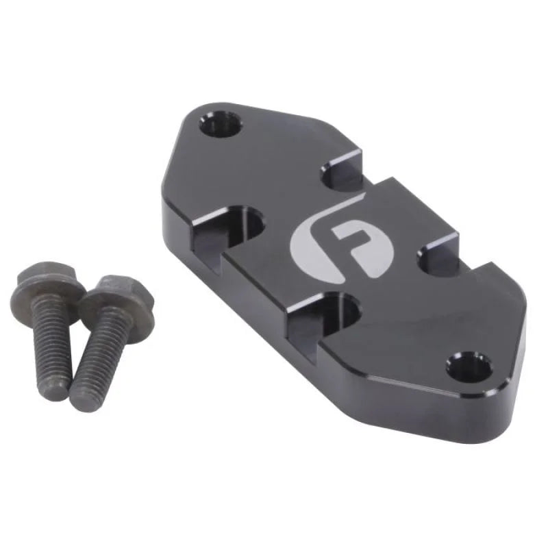 Fleece Performance 01-17 GM Duramax Billet Coolant Block Off Plate - Detail View
