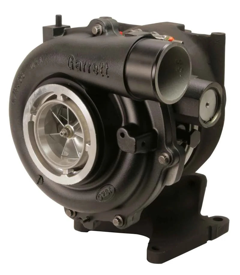 Fleece Performance 04.5-10 Chevy Duramax (LLY/LBZ/LMM) 63mm STREET VNT Cheetah Turbo w/ HX40 Outlet - Side View