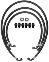 Load image into Gallery viewer, Fleece Performance 06-10 GM Duramax 6.6L LBZ/LMM Allison Transmission Cooler Lines - Side View