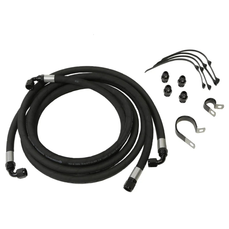 Fleece Performance 10-12 Cummins w/ 68RE Replacement Transmission Line Kit - Side View