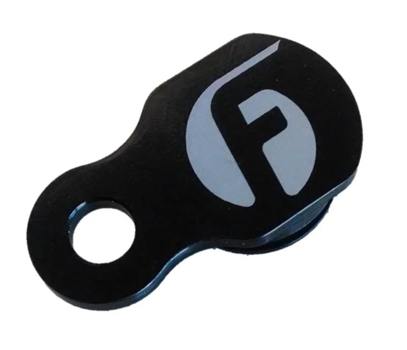 Fleece Performance 11-15 Duramax LML Rear Engine Cover Coolant Return Plug - Side View