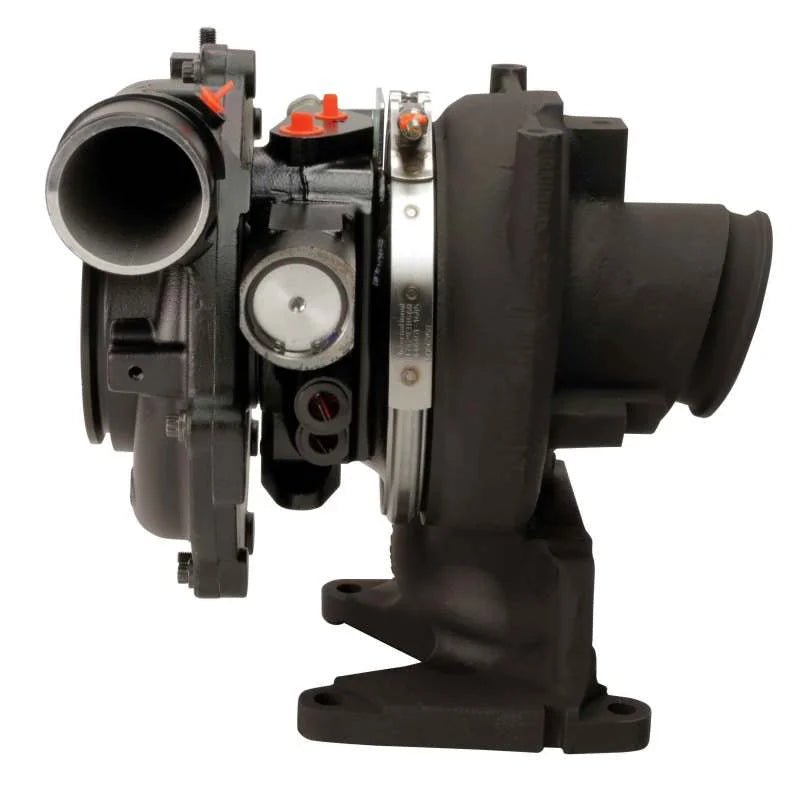 Fleece Performance 11-16 Chevrolet Duramax 6.6L (LML) 63mm Billet VNT Cheetah Turbocharger - Side View