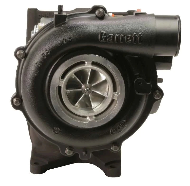 Fleece Performance 11-16 Chevrolet Duramax 6.6L (LML) 63mm Billet VNT Cheetah Turbocharger - Back View