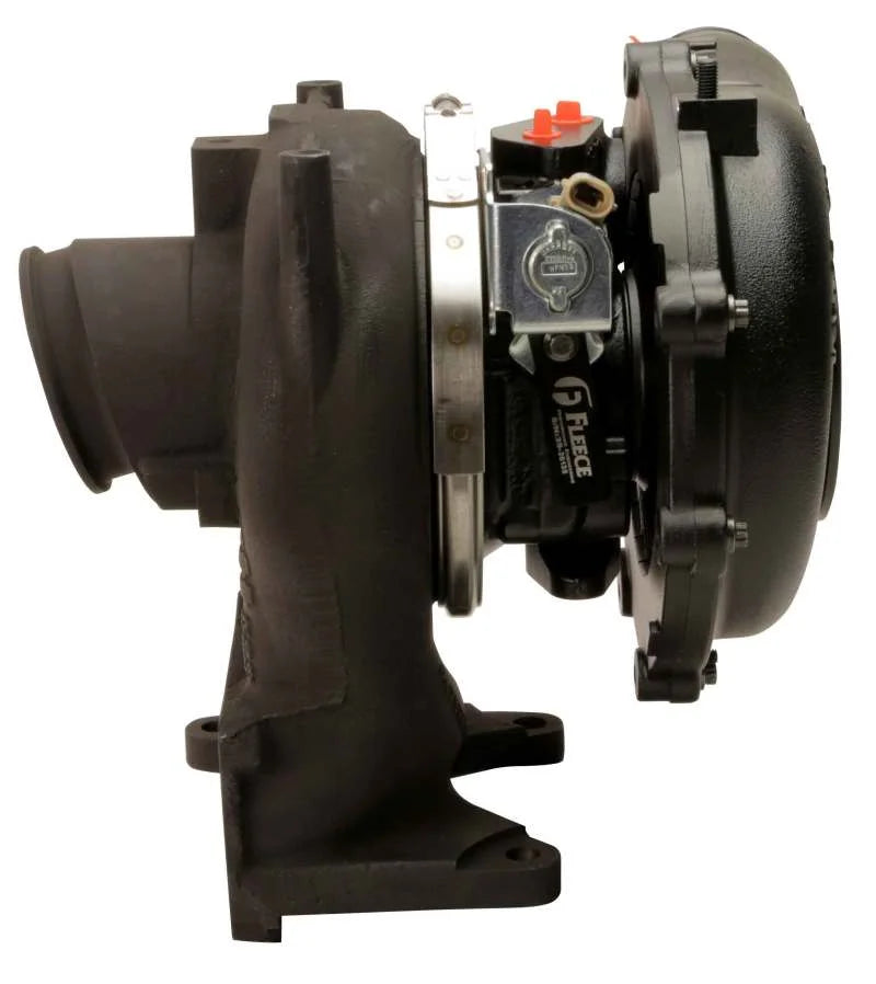 Fleece Performance 11-16 Chevrolet Duramax 6.6L (LML) 63mm Billet VNT Cheetah Turbocharger - Installation View