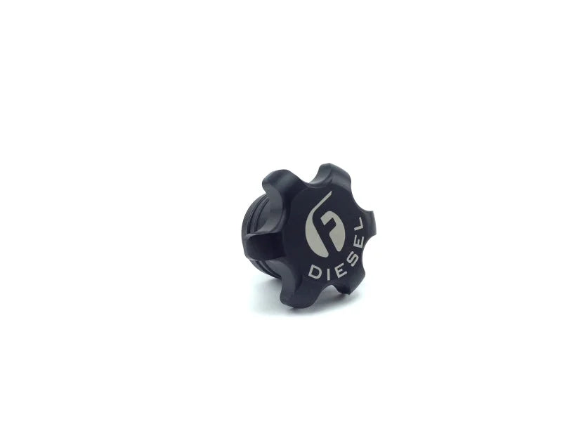 Fleece Performance 13-18 Dodge Cummins Black Anodized Billet Fuel Cap - Main Product View