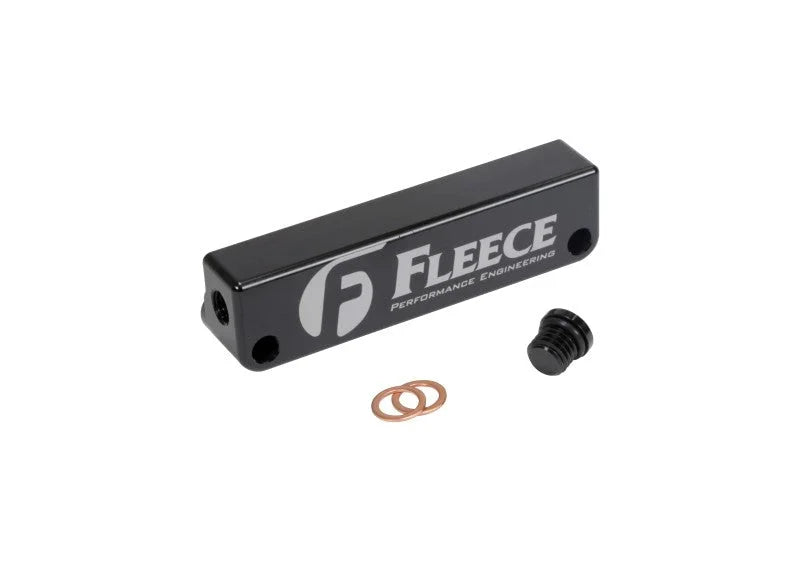 Fleece Performance 19-21 Dodge Ram 6.7L Cummins 5th Gen Fuel Filter Delete - Side View