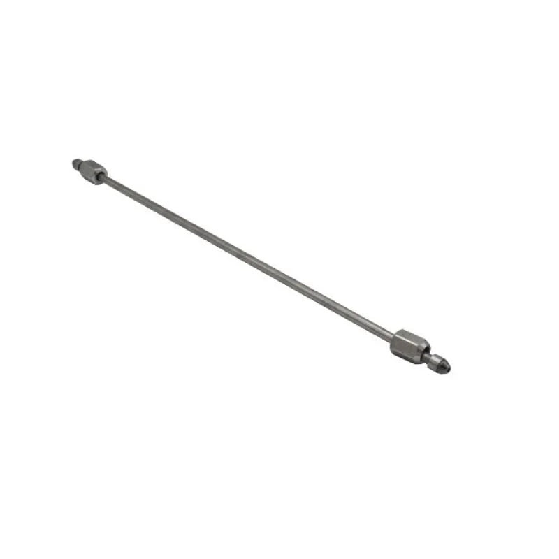 Fleece Performance 19in High Pressure Fuel Line (8mm x 3.5mm Line, M14x1.5 Nuts) - Side View