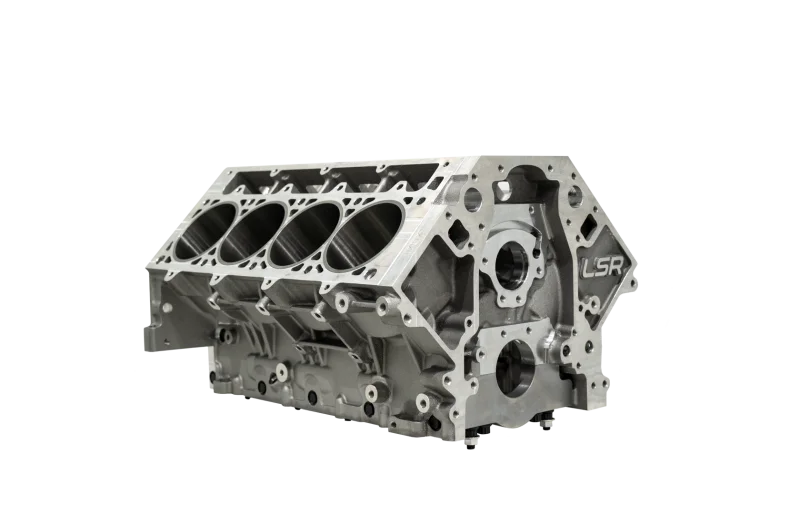Fleece Performance GM LSR Standard Deck Wet Aluminum Engine Block - Back View
