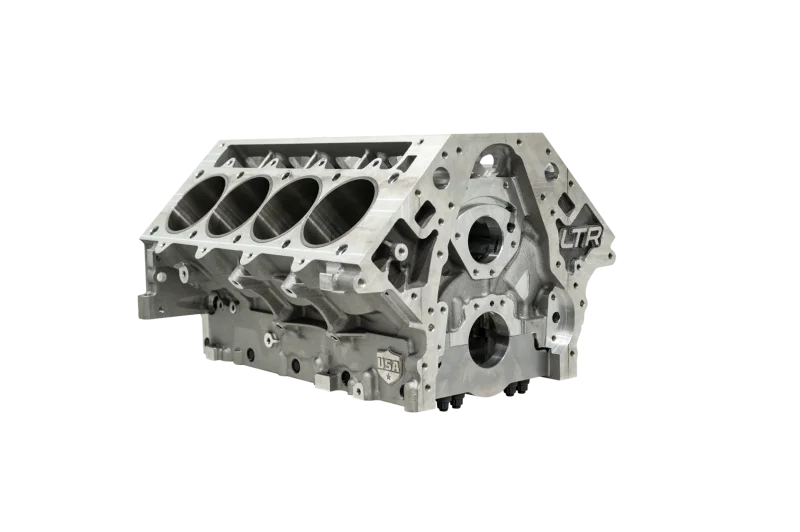 Fleece Performance GM LTR Freedom Series Standard Deck Solid Aluminum Block - Side View