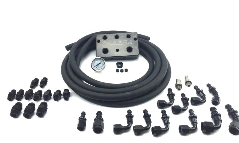Fleece Performance Regulated Return Fuel Distribution Block 07.5-16 Cummins - Side View