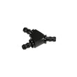 Load image into Gallery viewer, Fleece Performance Universal 3/8in Aluminum Y Barbed Fitting (For -6 Pushlock Hose) - Black Anodized - Side View
