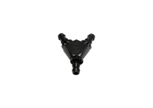 Load image into Gallery viewer, Fleece Performance Universal 3/8in Aluminum Y Barbed Fitting (For -6 Pushlock Hose) - Black Anodized - Detail View