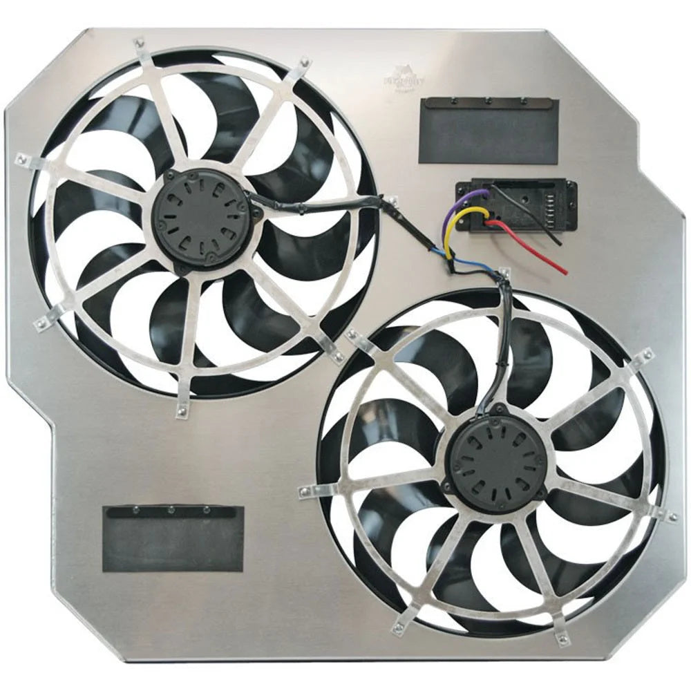 Flex-A-Lite Fan Electric 15in Dual Shrouded Puller Controls 104641