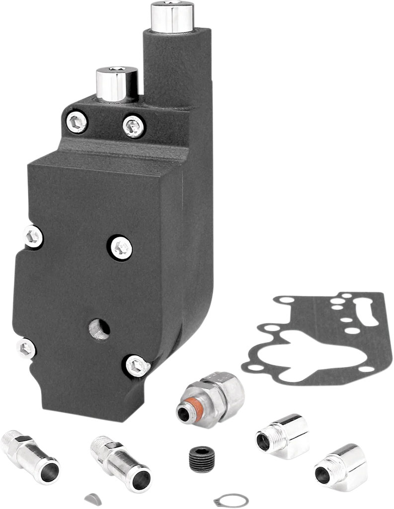 Flow Pro 1 Billet Oil Pump Bottom Line - Black Jims USA 1753B - Main Product View