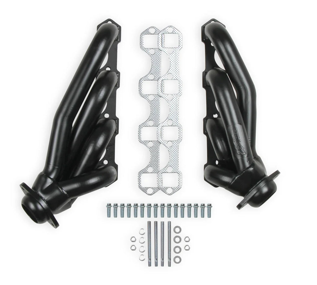 FlowTech 1979-1993 Mustang 5.0L 1-3/4" 409SS Shorty Header - Black Painted Finish - Main Product View