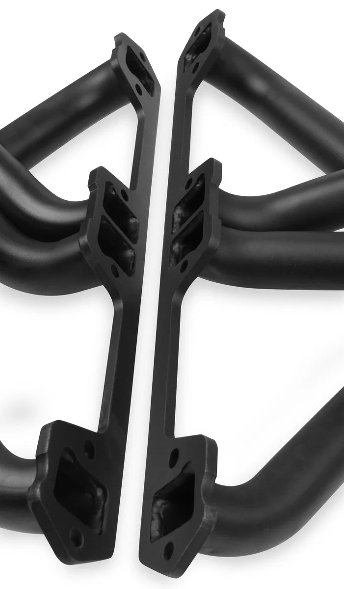 FlowTech Flowtech Long Tube Header - Black Paint - Back View