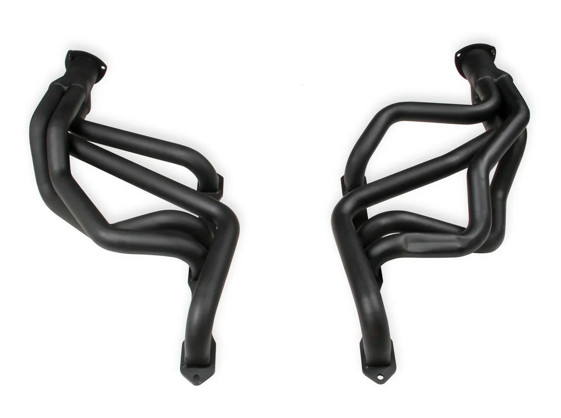 FlowTech Flowtech Long Tube Header - Black Paint - Side View