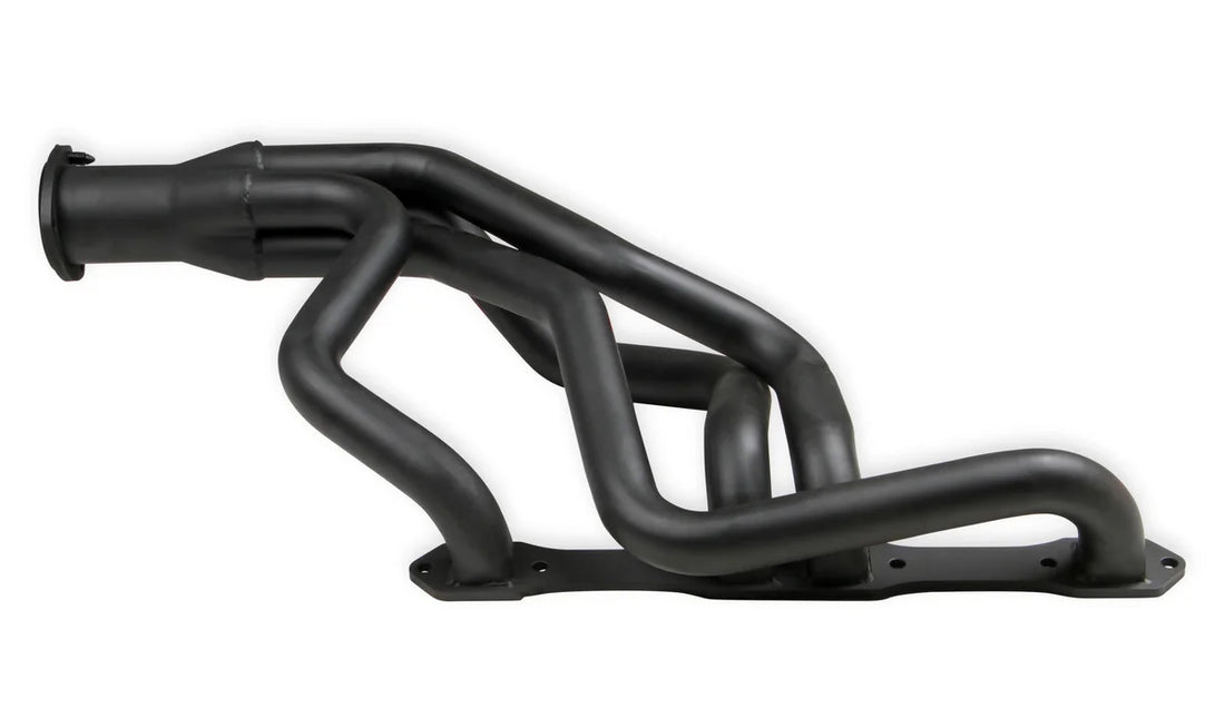 FlowTech Flowtech Long Tube Header - Black Paint - Back View