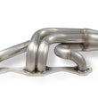 Load image into Gallery viewer, FlowTech Flowtech Small Block Chevy Turbo Headers - Natural Finish - Back View