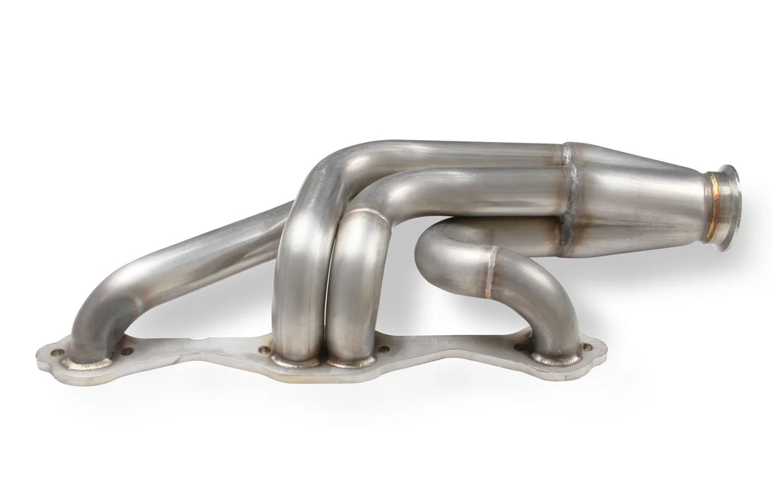 FlowTech Flowtech Small Block Chevy Turbo Headers - Natural Finish - Back View