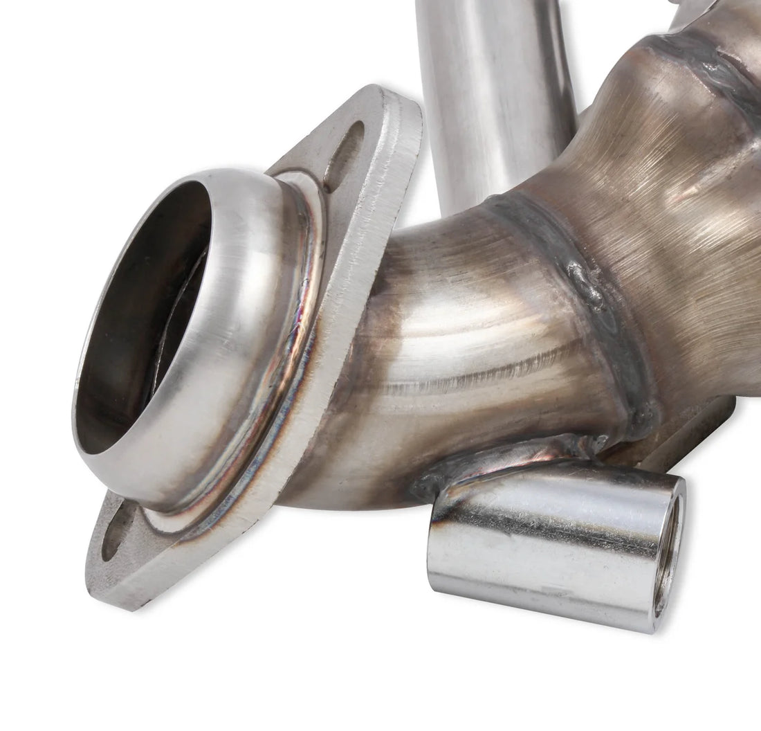 FlowTech2004-2008 Ford F-150 4.6L V8 1-5/8" Shorty Headers, Natural. CARB EO# D-115-2812148FLT - Back View