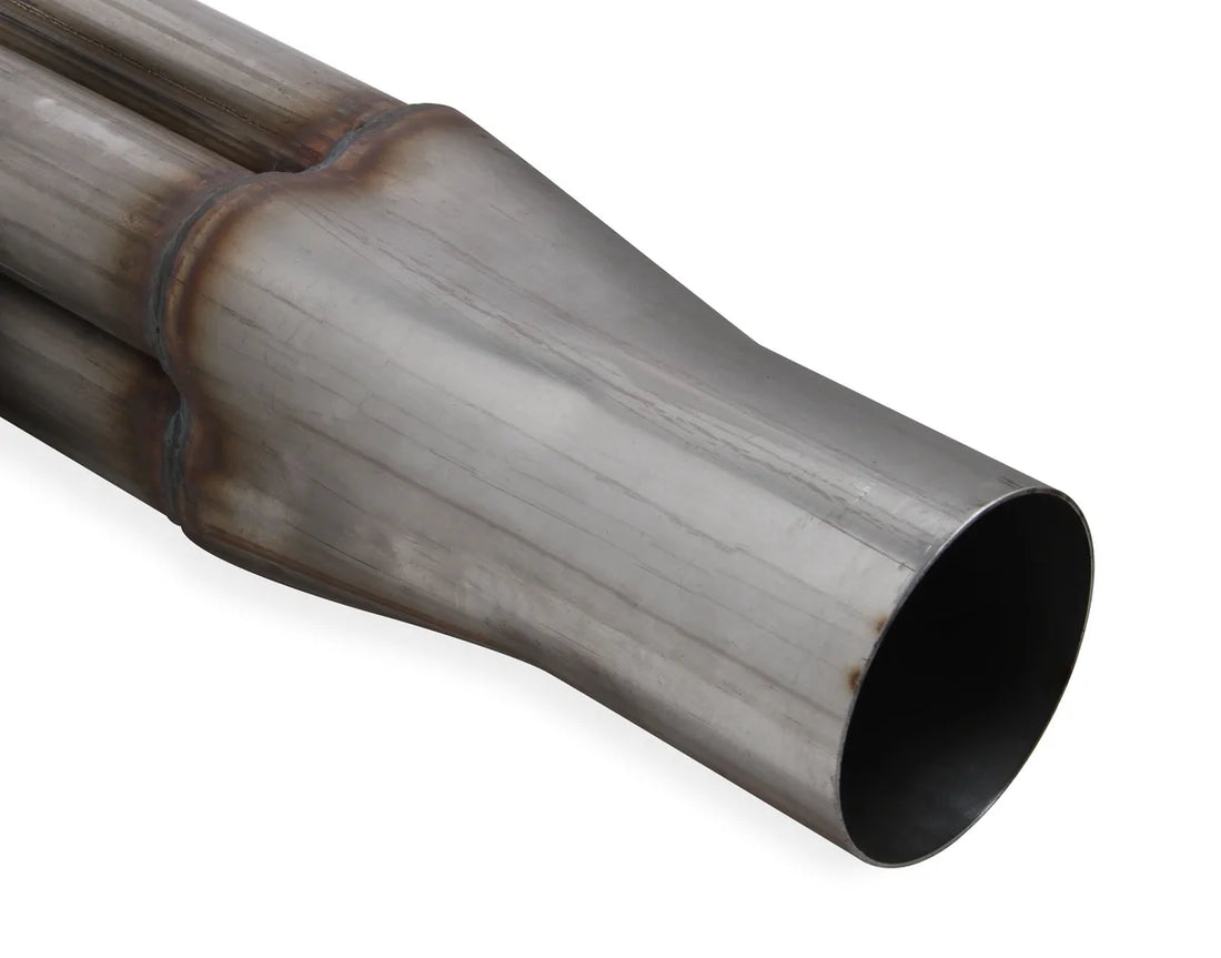 FlowTechBig Block Chevy 2-1/4" Upright Headers with 4" Collector- Natural Finish11551FLT - Side View