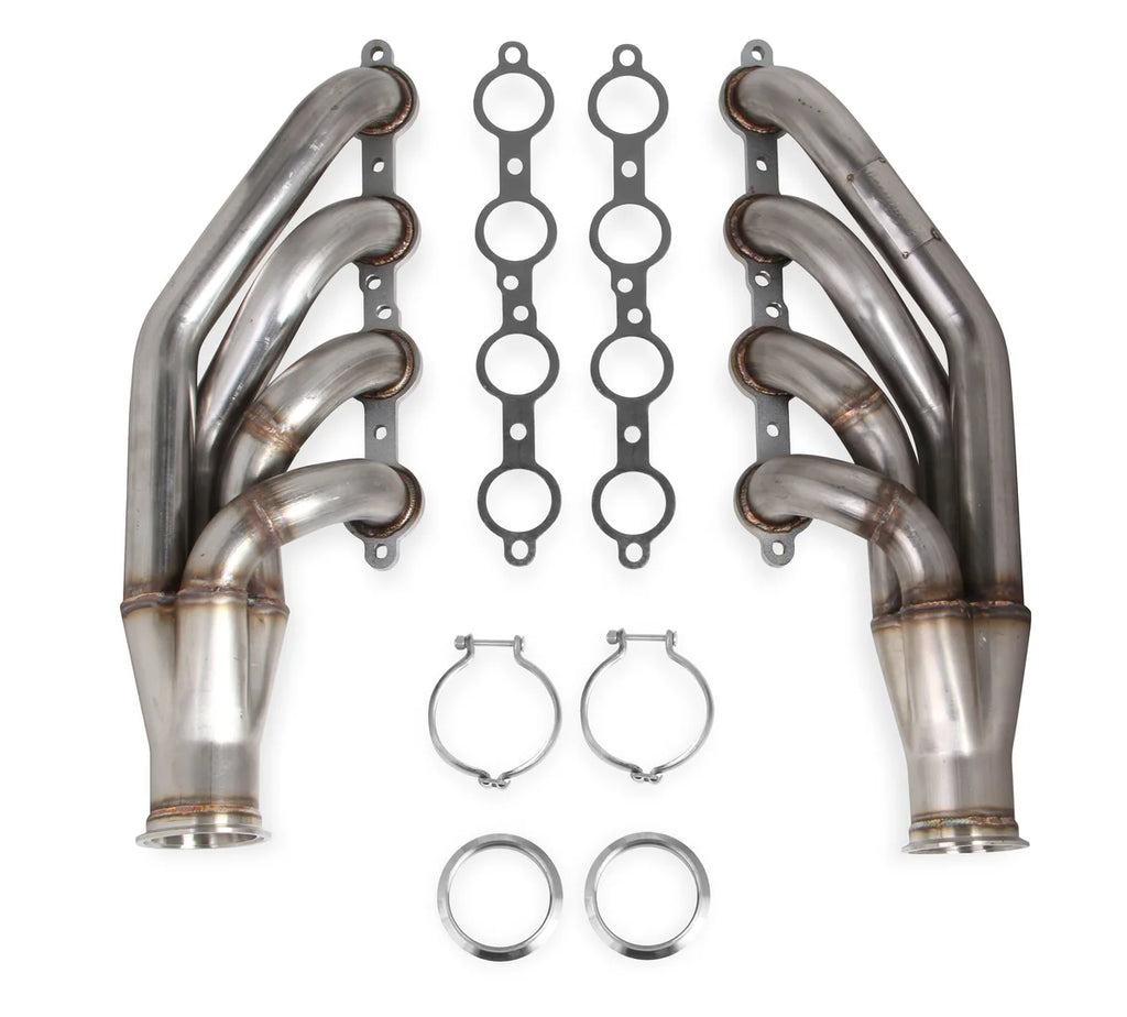 FlowTechLS Turbo Headers (Up and forward) 1-3/4" 409SS GM 4.8/5.3/6.0L V8 Natural Finish11535FLT - Main Product View