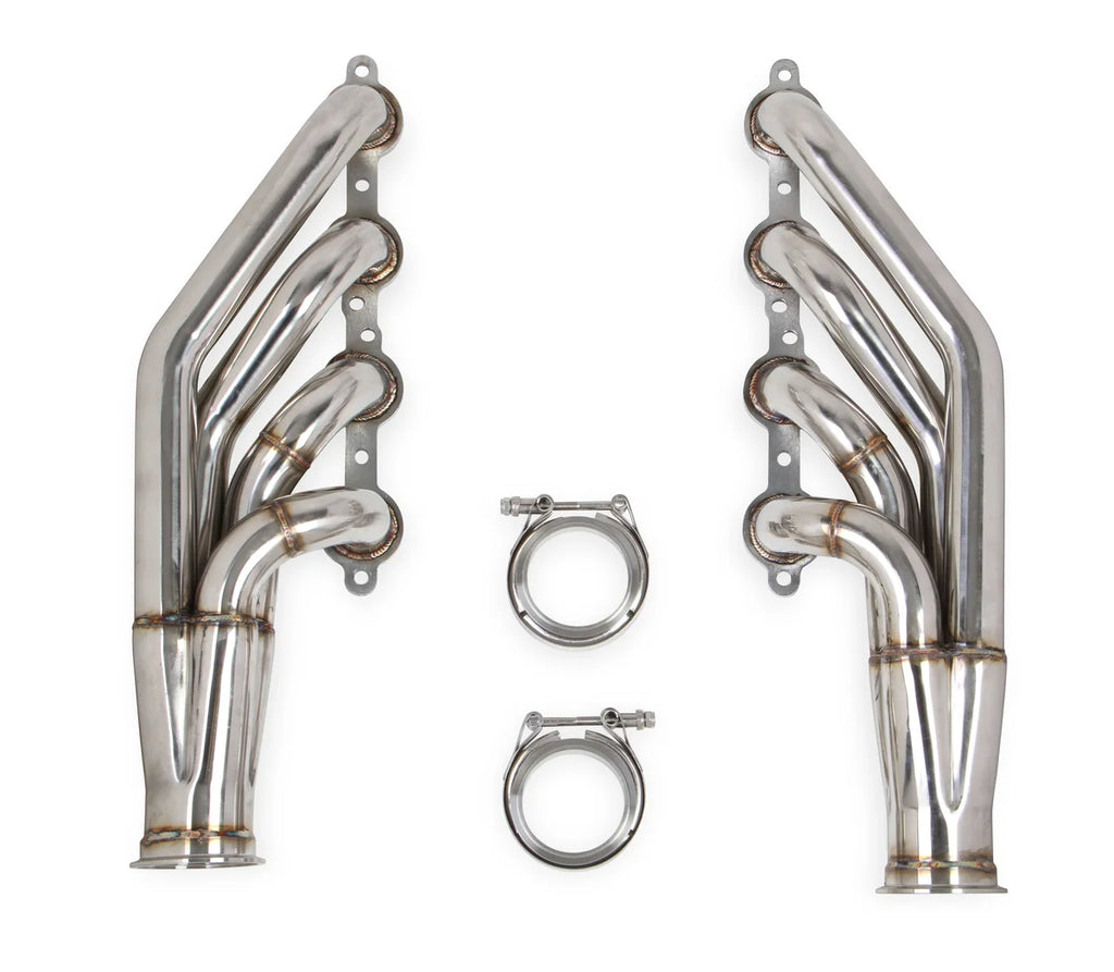 FlowTechLS Turbo Headers (Up and forward) 1-7/8" 409SS GM 4.8/5.3/6.0L V8 Natural Finish11537FLT - Main Product View