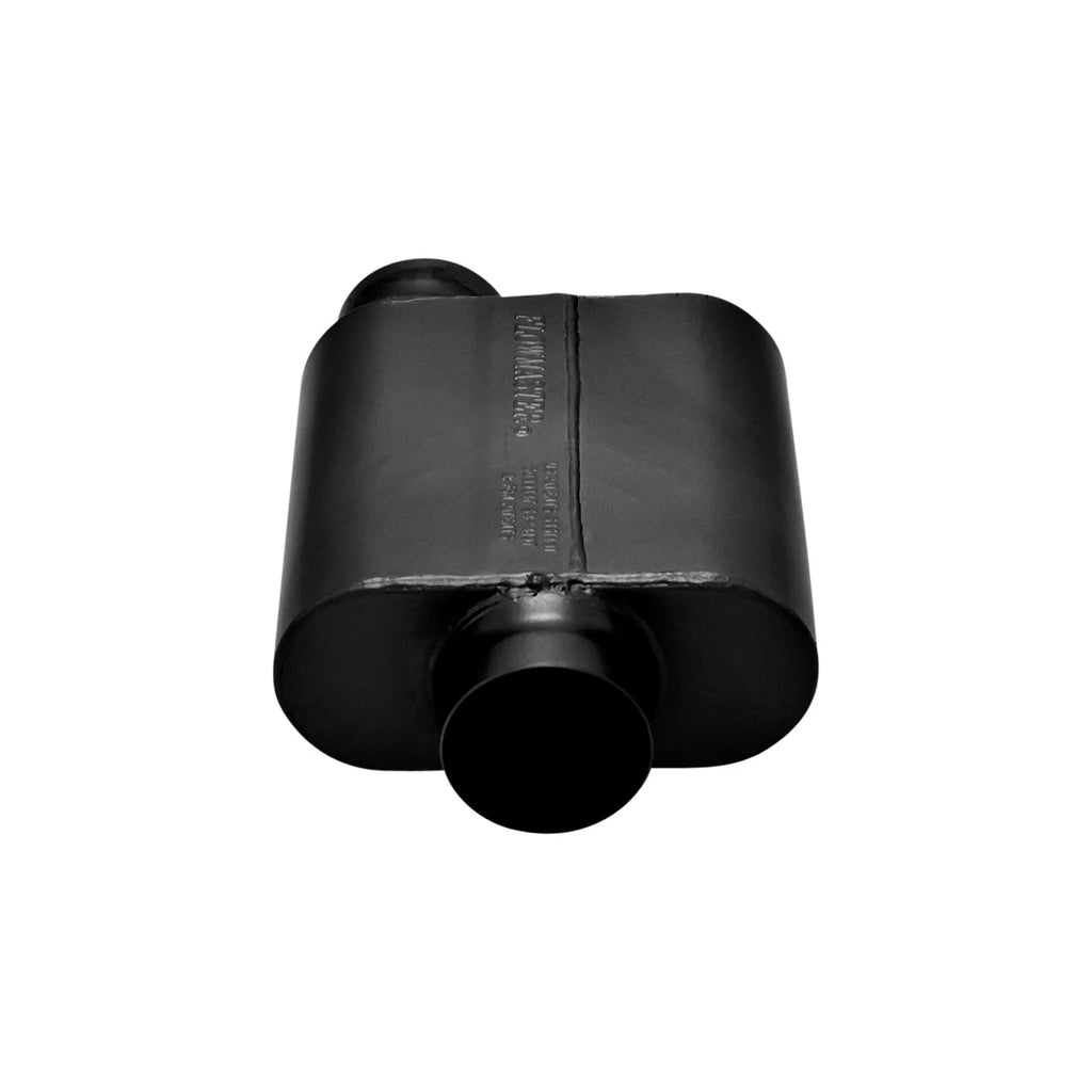 Flowmaster 10 Series Race Muffler - 3.50 Offset In / 3.50 Center Out - Aggressive Sound - Detail View