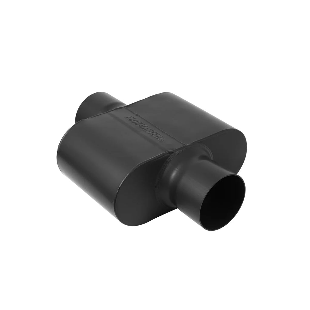 Flowmaster 10 Series Race Muffler - 4.00 Center In / 4.00 Center Out - Aggressive Sound - Side View