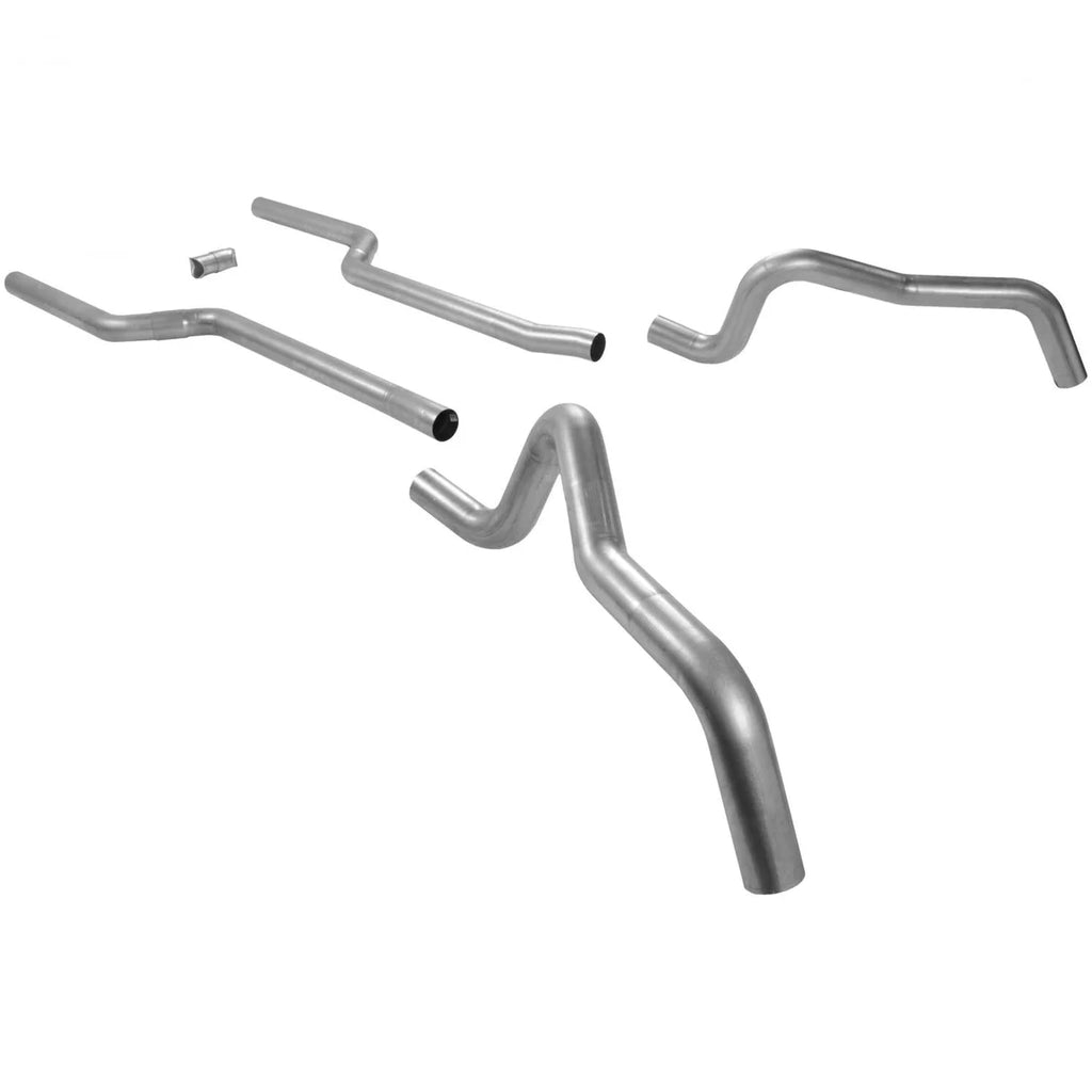 Flowmaster 3.00-inch Aluminized pipes fits 1967-1969 Chevrolet Camaro / Pontiac Firebird with V8 engine - Side View