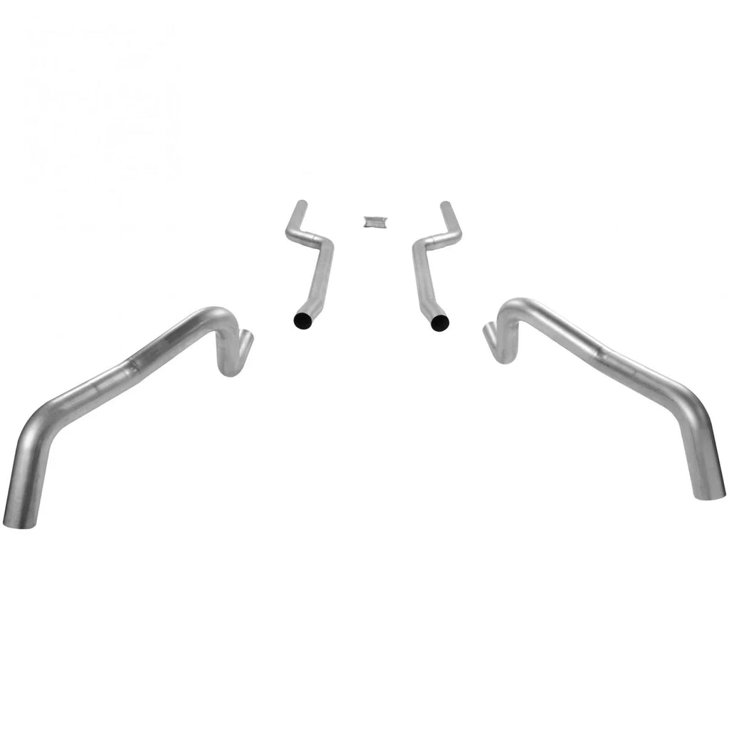 Flowmaster 3.00-inch Aluminized pipes fits 1967-1969 Chevrolet Camaro / Pontiac Firebird with V8 engine - Back View