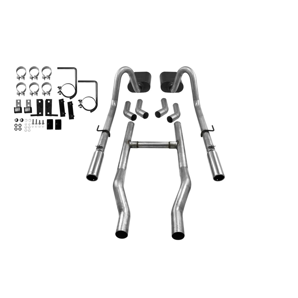 Flowmaster - Aggressive to moderate sound fits 1955-1957 Chevrolet Bel Air / One-Fifty Series / Two-Ten Series V8 - Back View