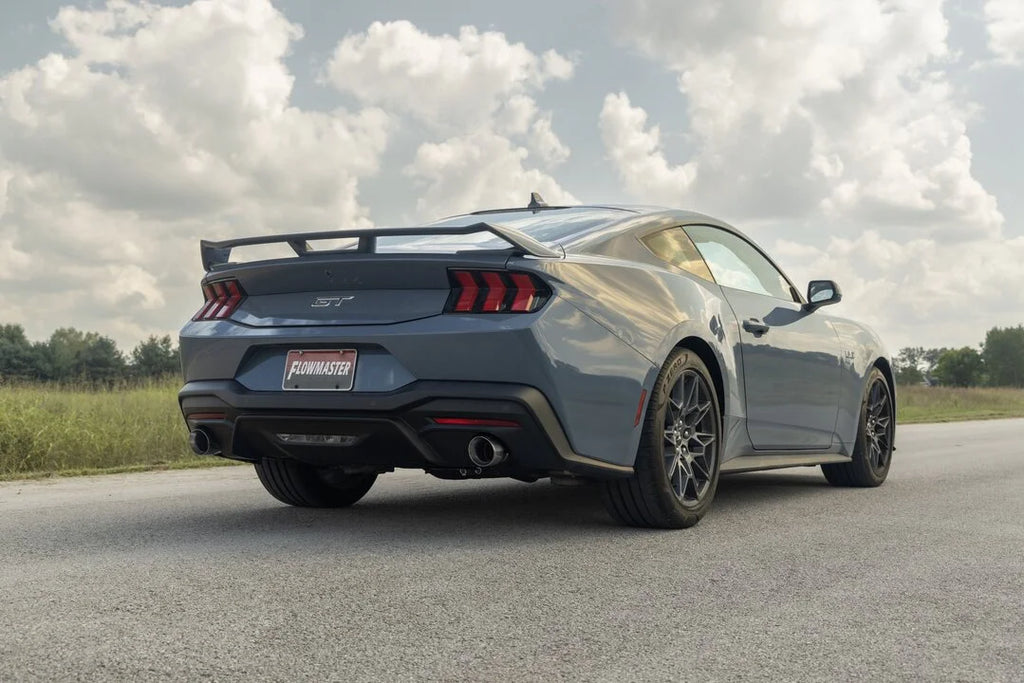 Flowmaster American Thunder Axle-Back Exhaust System fits 2024-2026 Ford Mustang Dark Horse - Side View