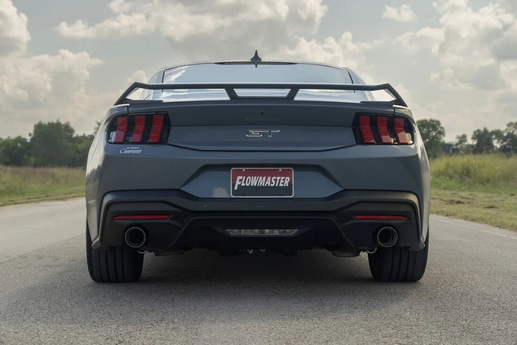 Flowmaster American Thunder Axle-Back Exhaust System fits 2024-2026 Ford Mustang Dark Horse - Back View