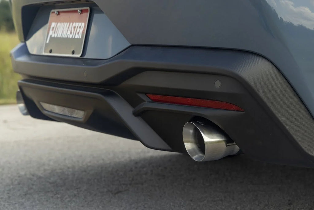 Flowmaster American Thunder Axle-Back Exhaust System fits 2024-2026 Ford Mustang Dark Horse - Installation View
