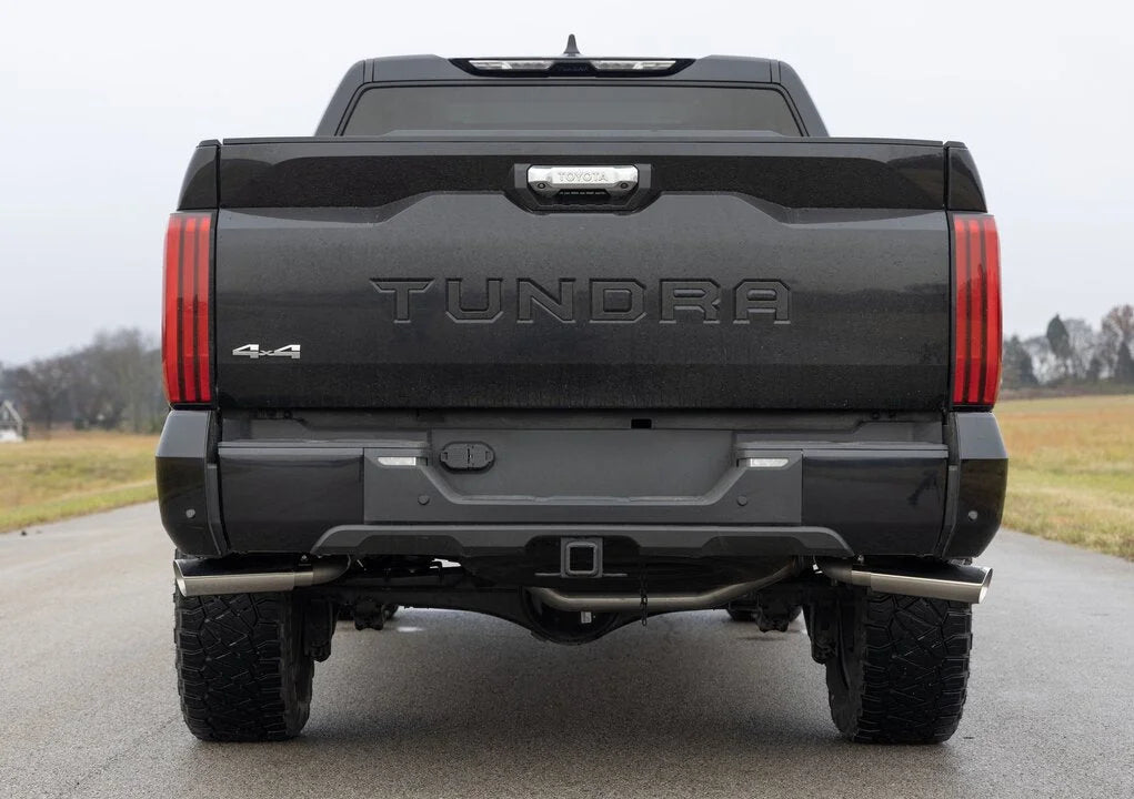 Flowmaster American Thunder Cat-Back Exhaust System fits 2022-2025 Toyota Tundra - Back View