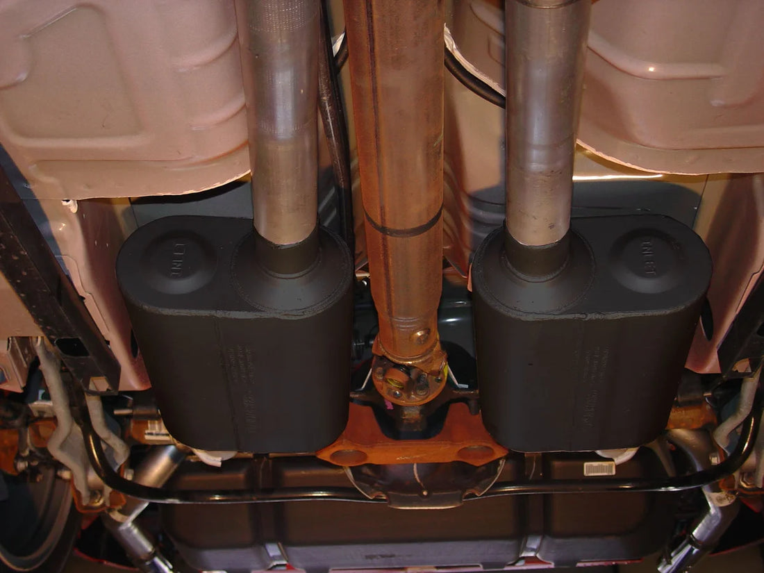 Flowmaster American Thunder Cat-back Exhaust System fits 1999-2004 Ford Mustang - Installation View