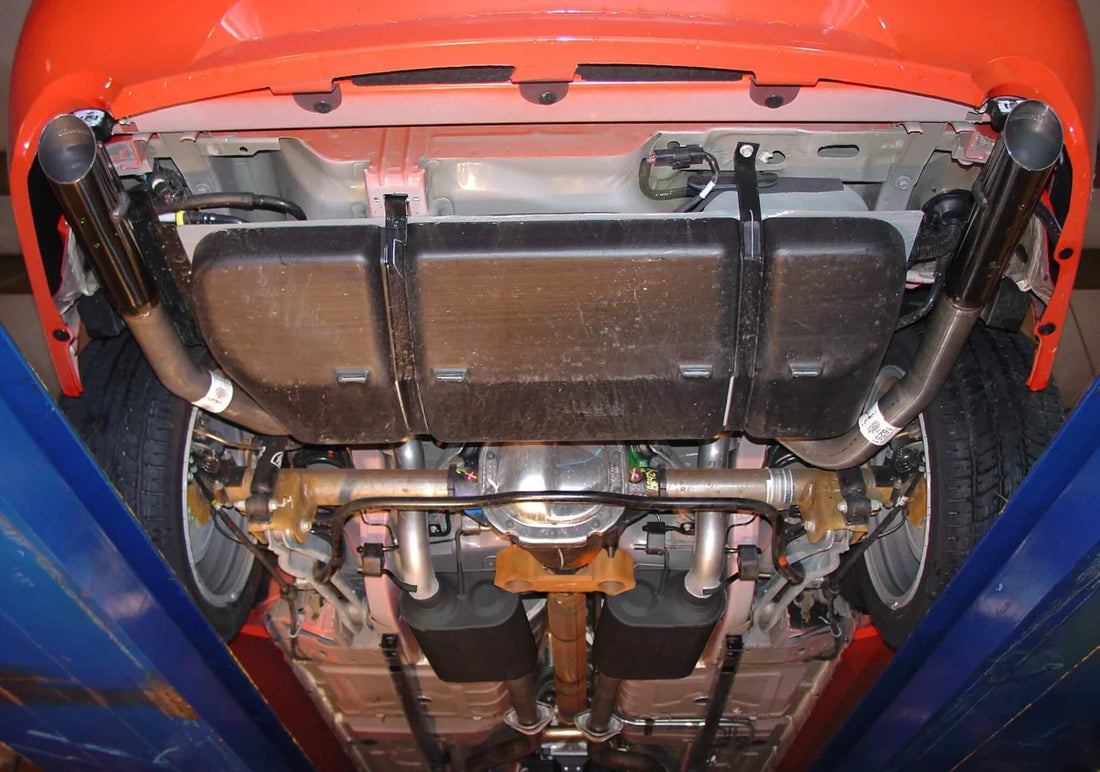 Flowmaster American Thunder Cat-back Exhaust System fits 1999-2004 Ford Mustang - Installation View