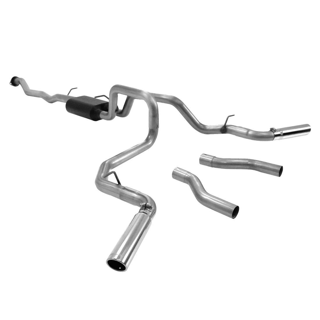 Flowmaster American Thunder Cat-back Exhaust System fits 1999-2007 Chevrolet Silverado 1500 / GMC Sierra 1500 - Side View