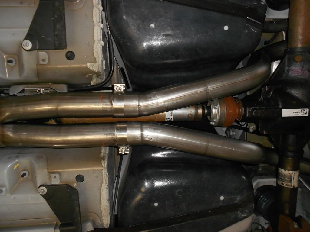 Flowmaster American Thunder Cat-back Exhaust System fits 2005-2010 Ford Mustang - Installation View