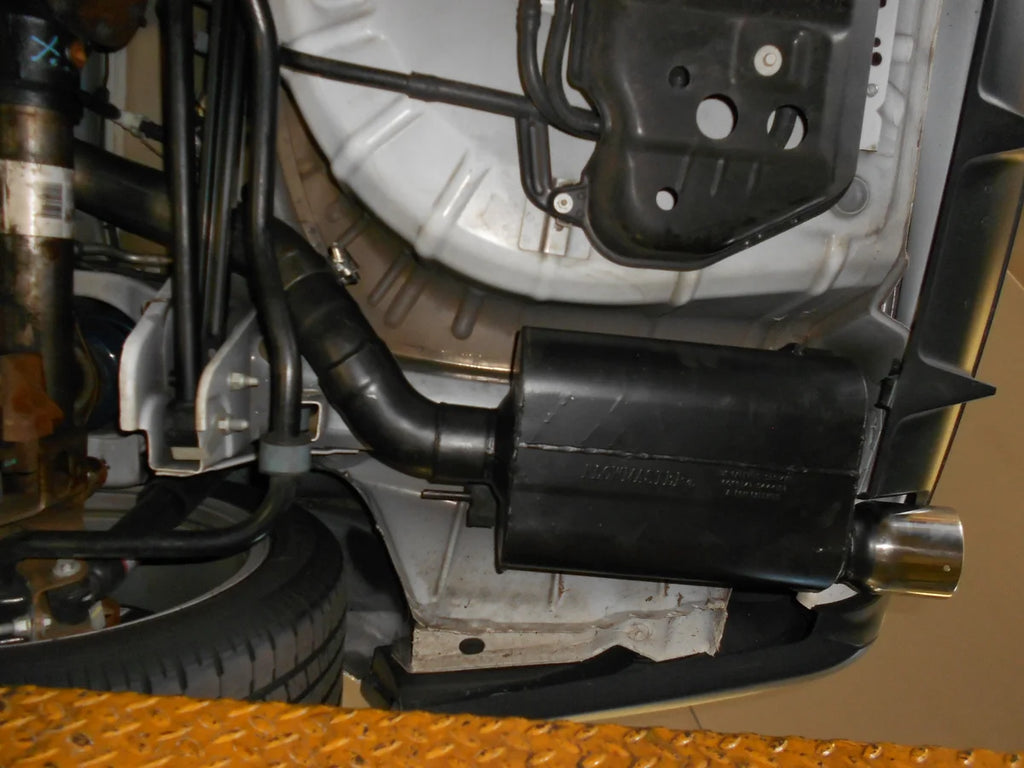 Flowmaster American Thunder Cat-back Exhaust System fits 2005-2010 Ford Mustang - Installation View